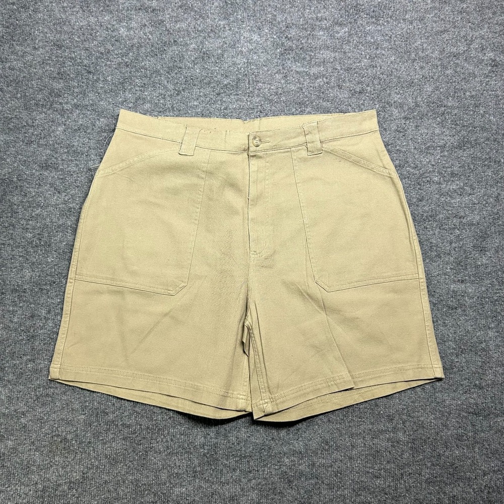 Women's‎ Utility Shorts 20W Khaki Cotton Stretch 6" Inseam Outdoor Casual - W38